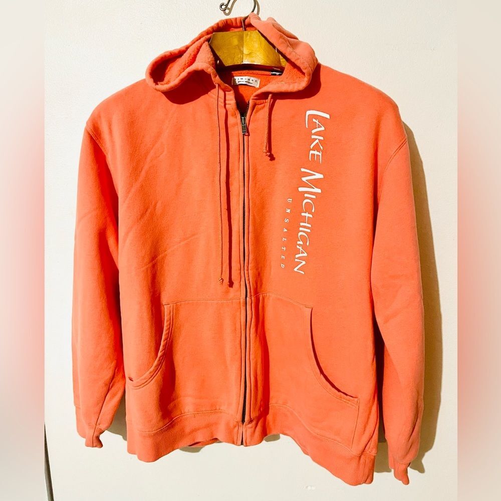 Timeout Endless SportsWear Hooded Sweatshirt Zipper Summer Colorful Lake Mens XL